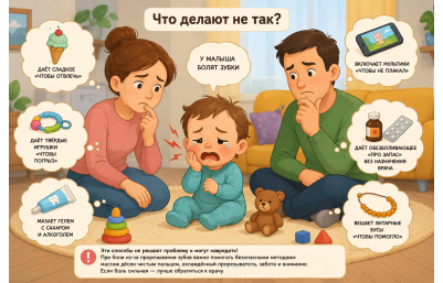 ТОП-10 ошибок родителей в уходе за детскими зубами